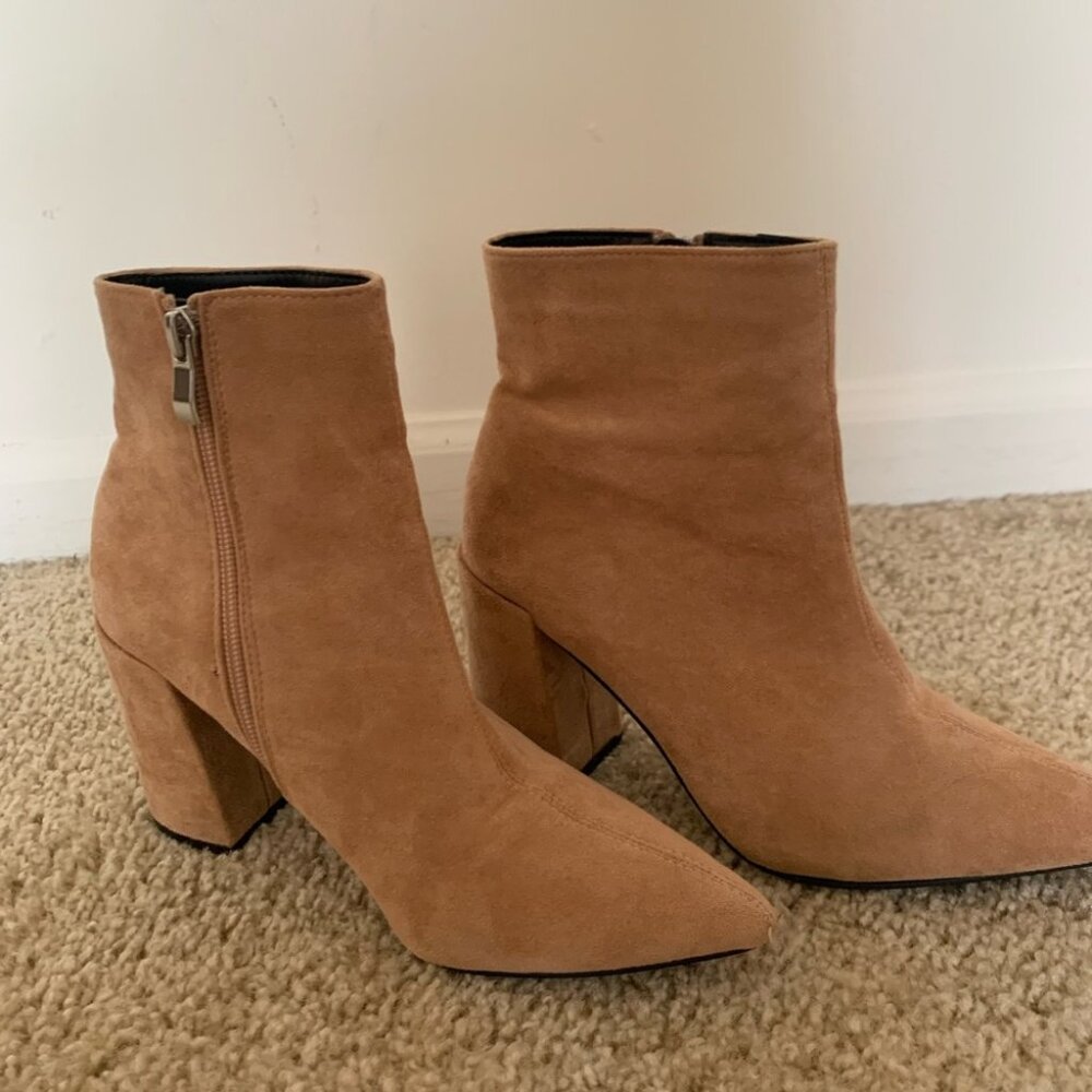 Mauve Suede booties